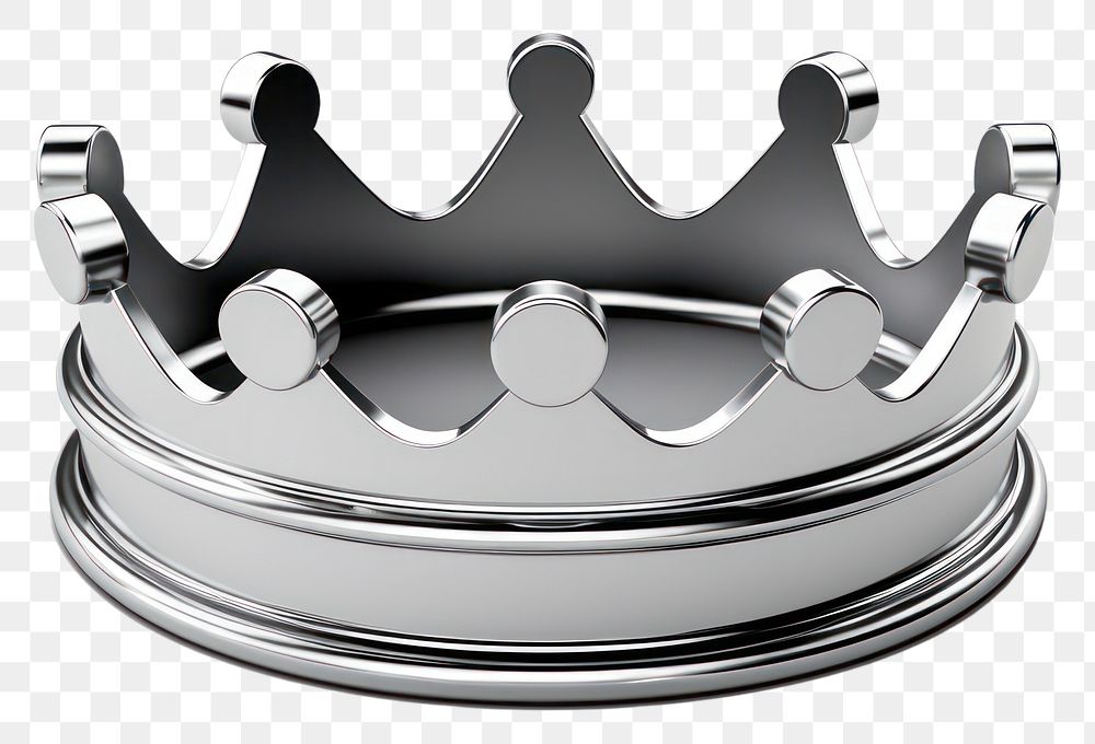 PNG Crown Icon Chrome material crown jewelry silver.