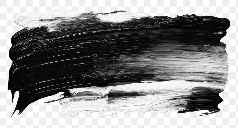 PNG Black and white flat paint brush stroke backgrounds drawing sketch.