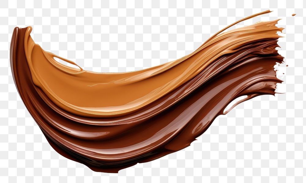 PNG Flat brown paint brushstroke white background confectionery chocolate.