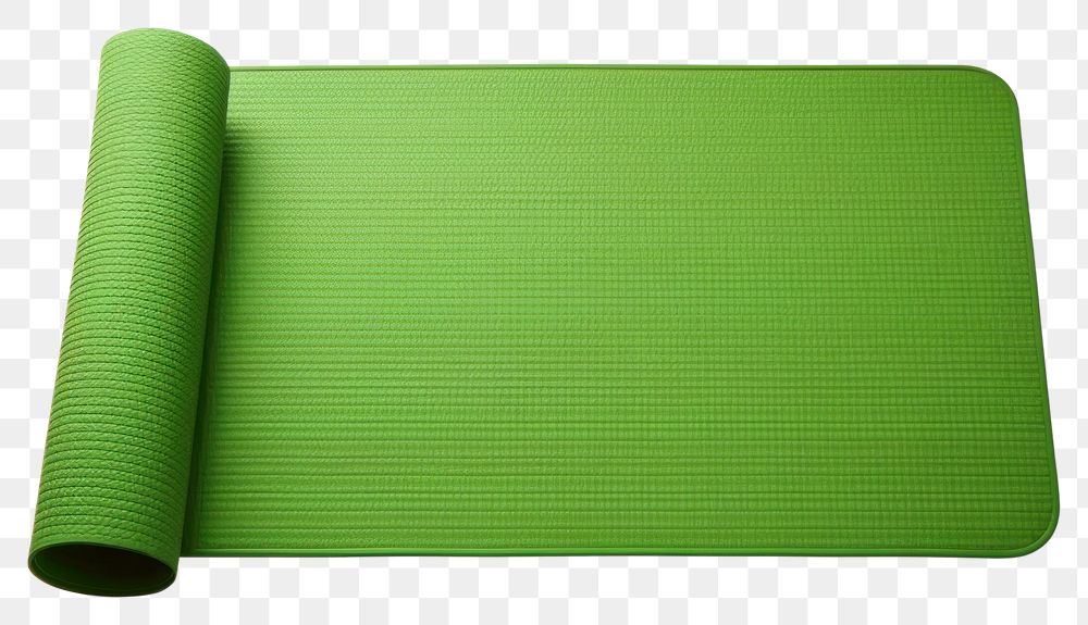 PNG Green Yoga mat green white background simplicity.