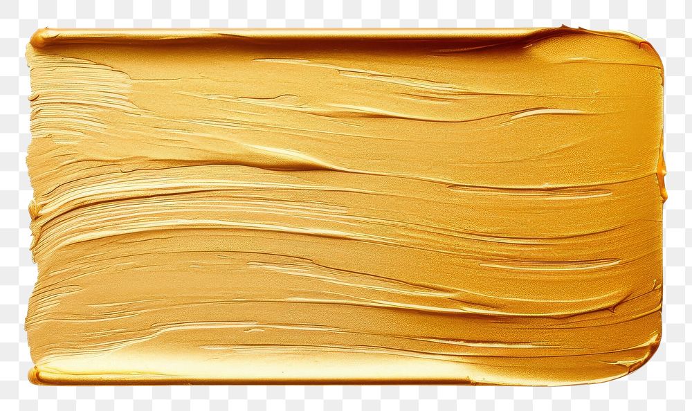 PNG Gold flat paint brush stroke backgrounds rectangle white background.