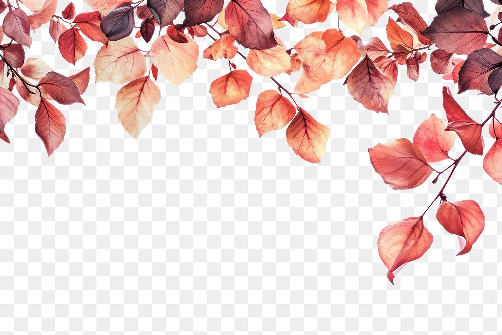 PNG  Autumn leaves backgrounds outdoors plant.