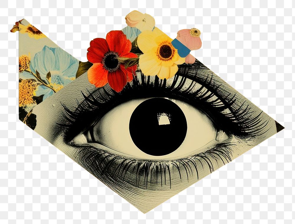 PNG  Eye graphics flower art.