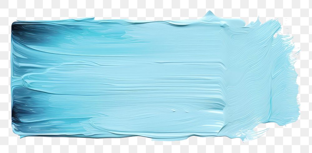 PNG Light blue flat paint brush stroke rectangle turquoise white background.