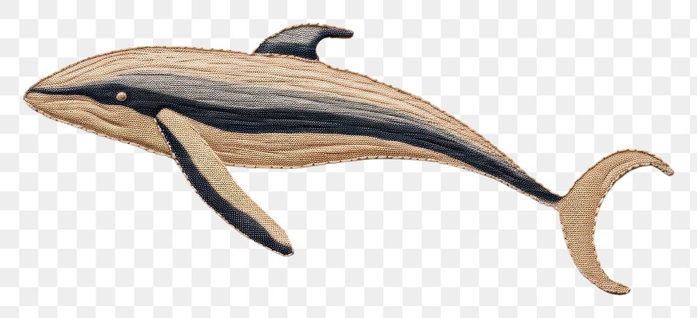 PNG A whale in embroidery style animal mammal fish.