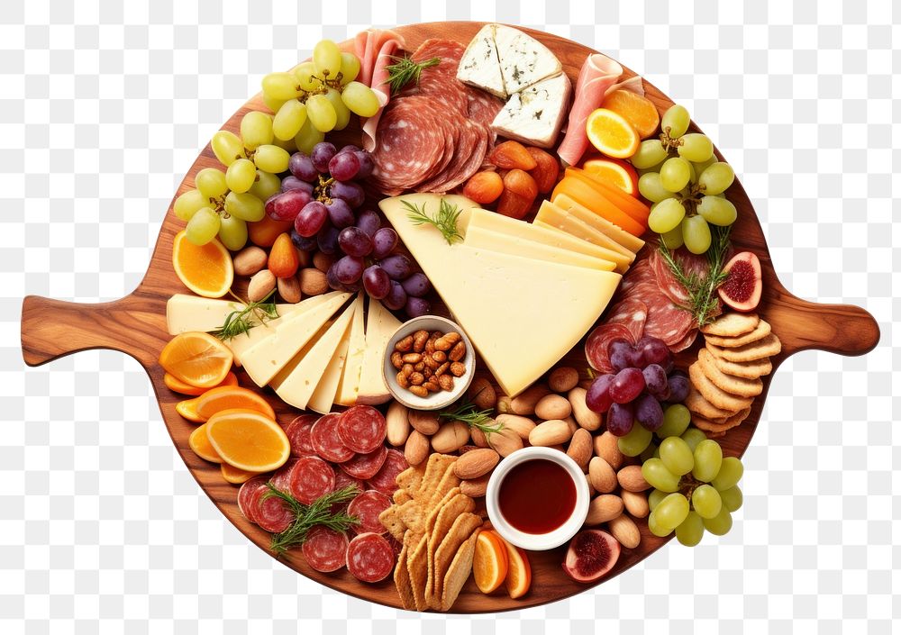 PNG  Cheese meat platter grape. AI generated Image by rawpixel.