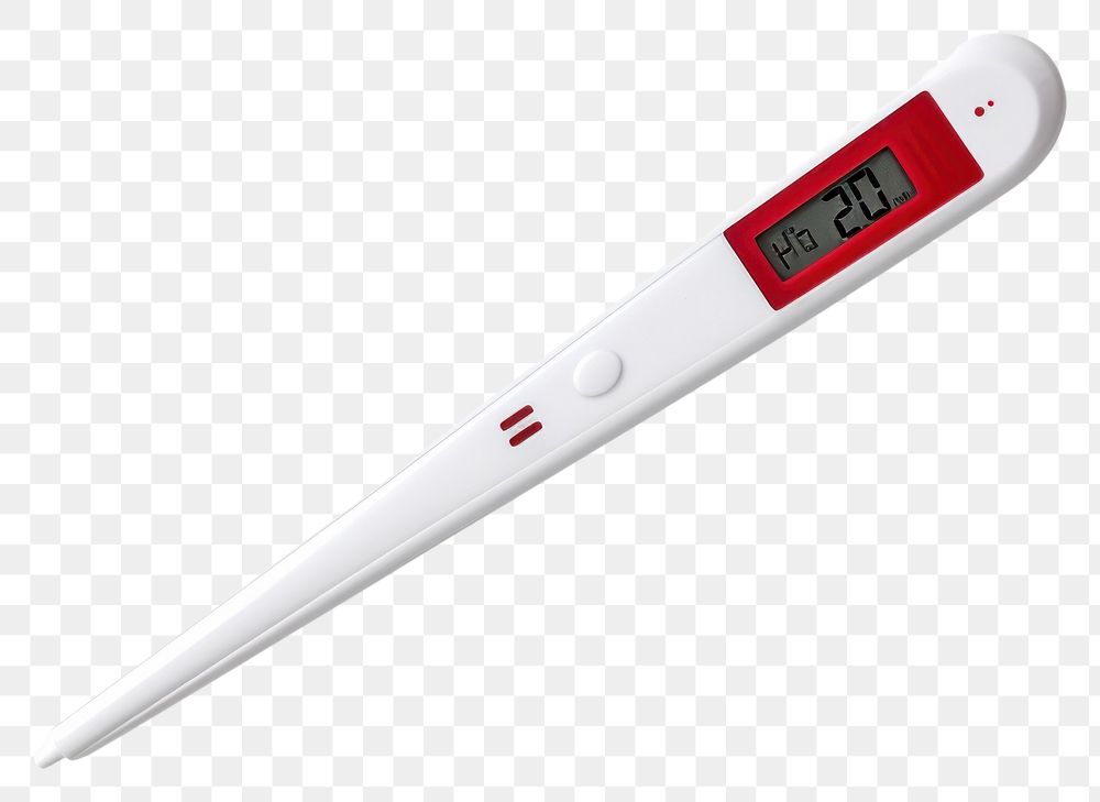 PNG  Digital thermometer white background technology weaponry. AI generated Image by rawpixel.