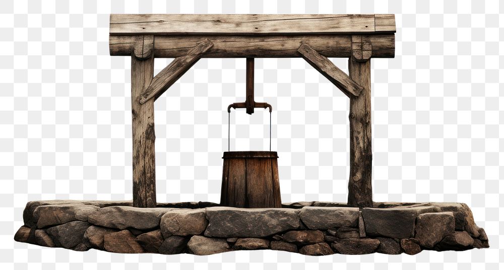 PNG  Rustic well architecture outdoors nature. AI generated Image by rawpixel.