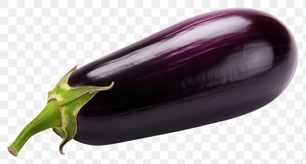 PNG  Ripe eggplant vegetable food white background. AI generated Image by rawpixel.