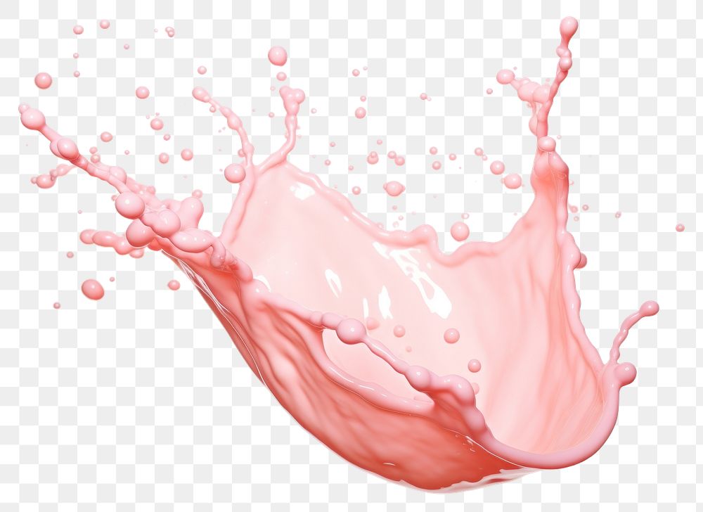 PNG  Strawberry Milk Splash milk refreshment splattered. 