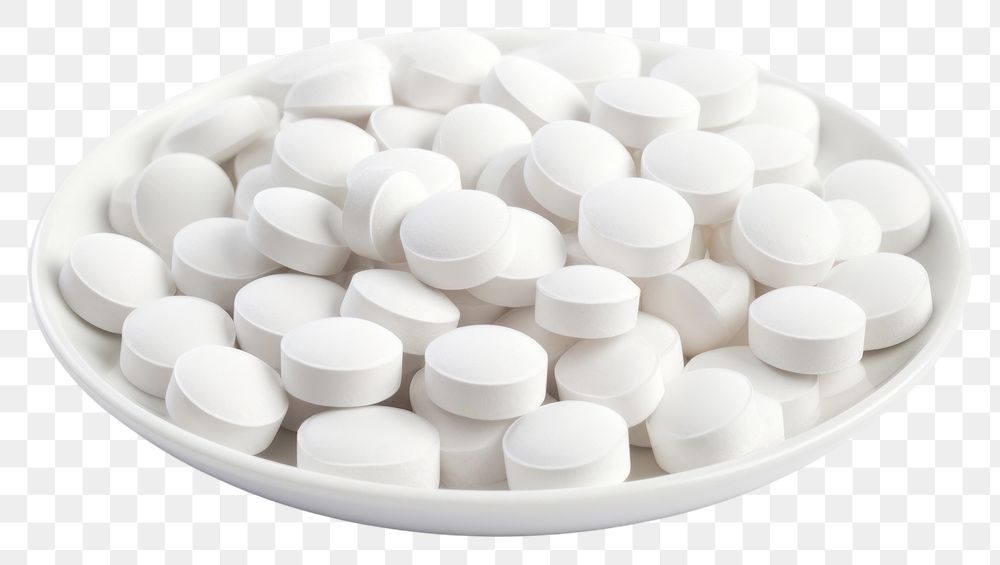 PNG  White round pills white background medication freshness. AI generated Image by rawpixel.