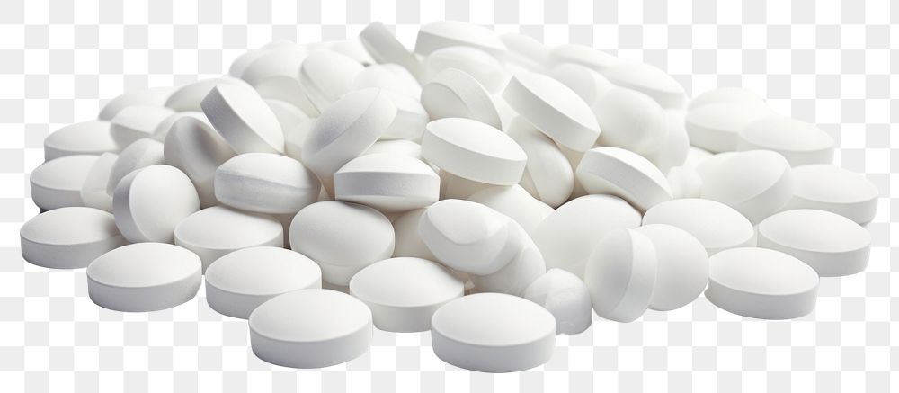 PNG  White round pills white background medication abundance. AI generated Image by rawpixel.