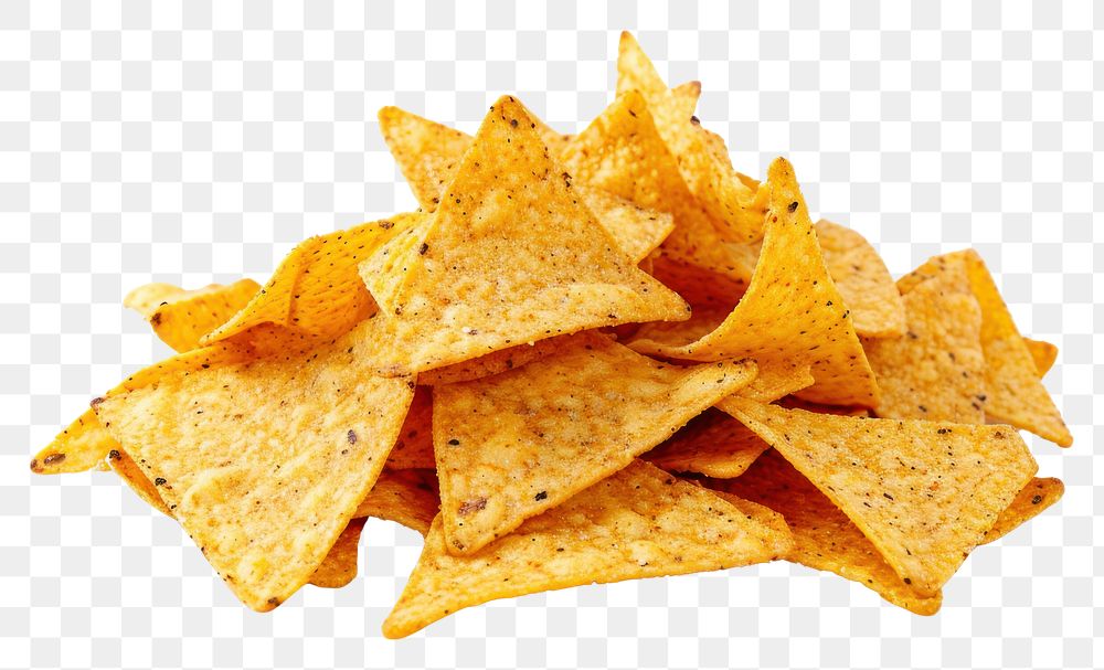 PNG Nachos chips snack food white background.
