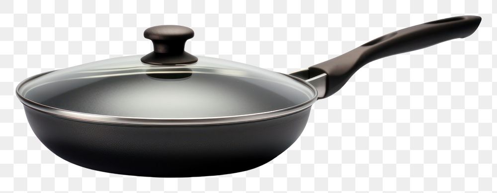 PNG Black wok white background simplicity tableware.