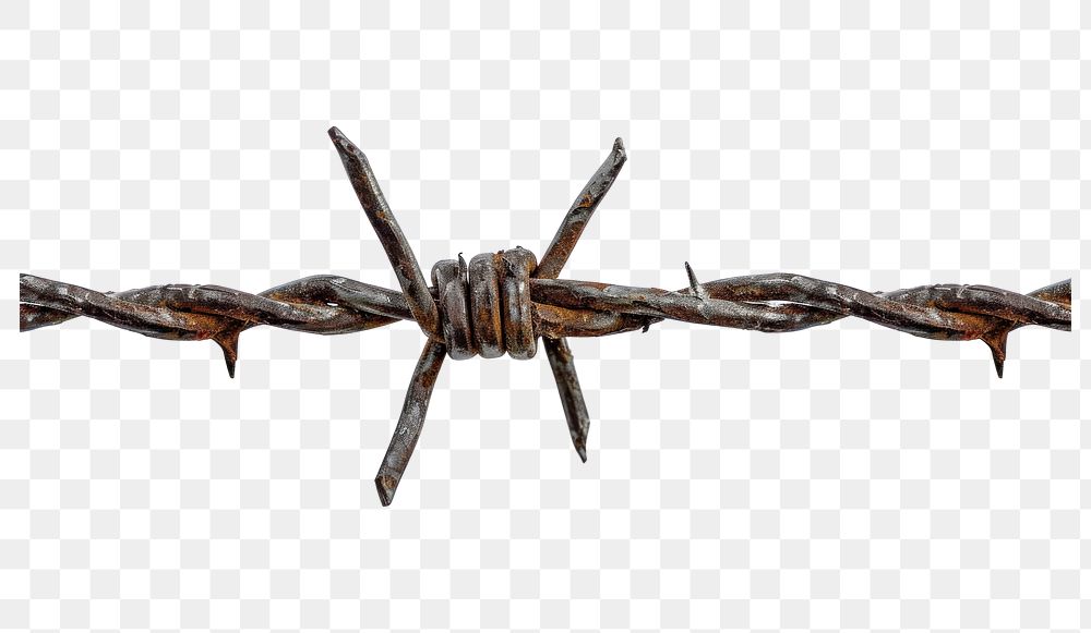 PNG New Barbed wire white background barbed wire protection.