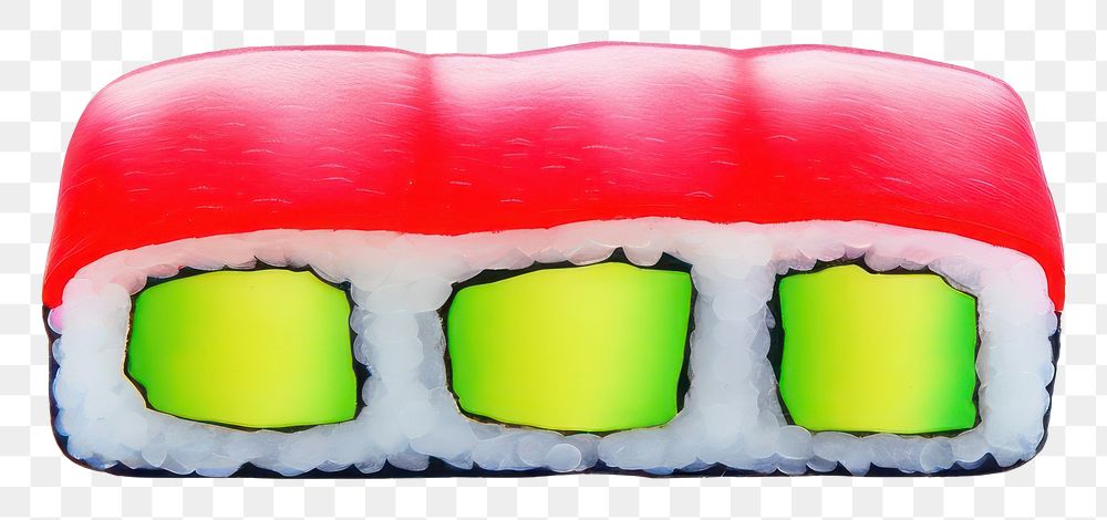 PNG  Surrealistic painting of sushi food rice white background.
