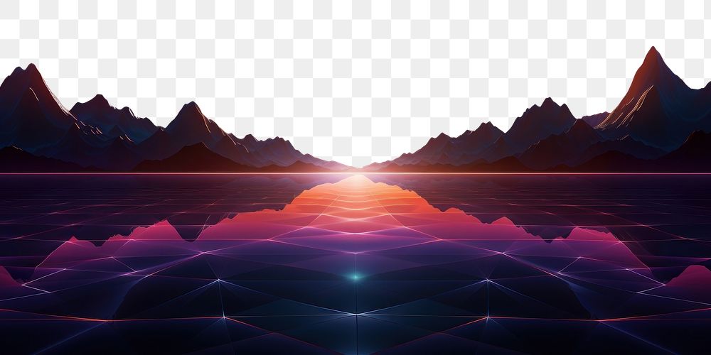 PNG Futuristic backgrounds futuristic landscape. AI generated Image by rawpixel.