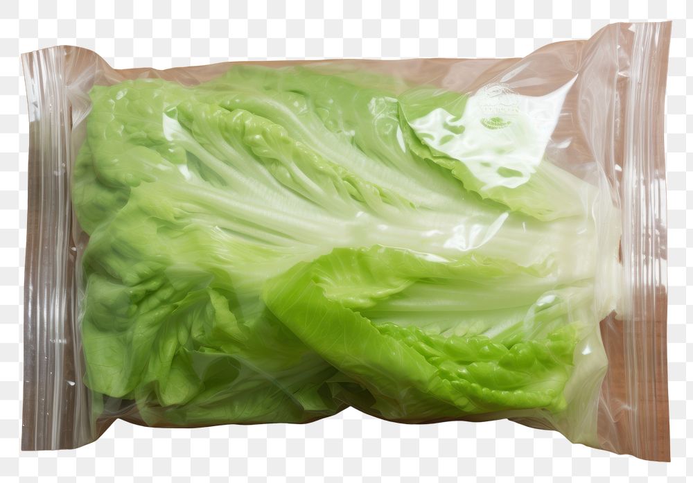 PNG Vegetable plastic packaging lettuce food freshness.