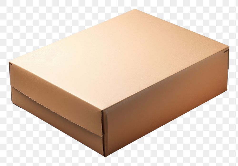 PNG  Mailing box packaging mockup cardboard carton white background.