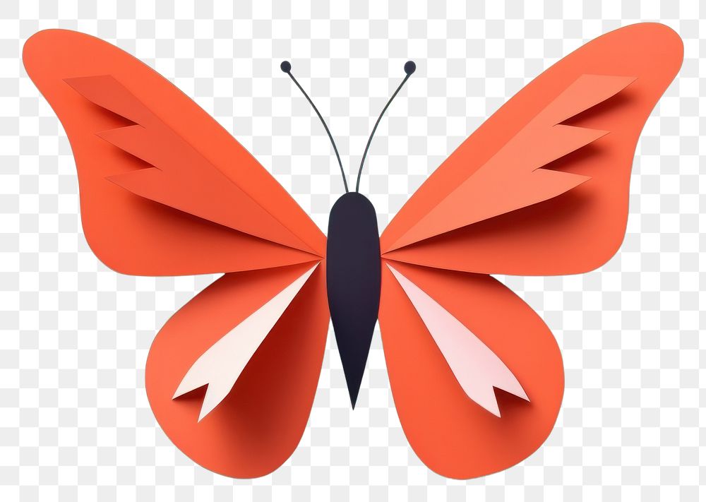 PNG Paper cutout of a butterfly insect animal art.