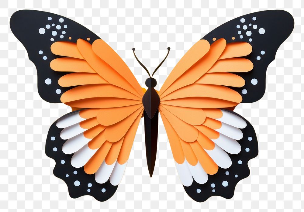 PNG Paper cutout of a butterfly animal insect art.