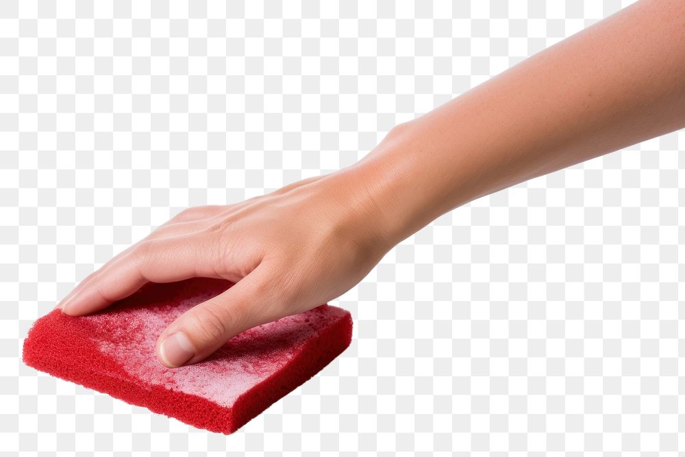 PNG  Hand with using sponge clean accessories accessory cleaning. AI generated Image by rawpixel.
