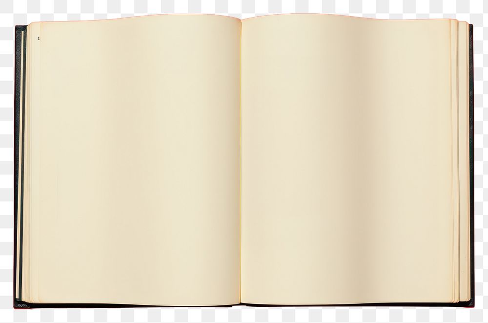 PNG Collage of a blank open book publication paper text.