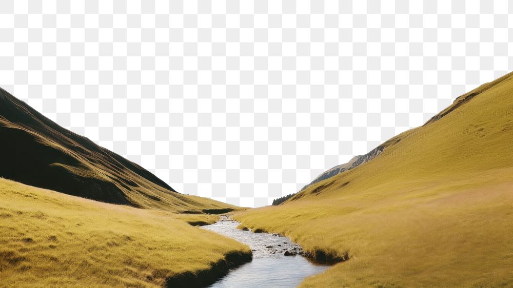 PNG Meadows and Streams of the Swiss Alps landscape mountain outdoors. AI generated Image by rawpixel.