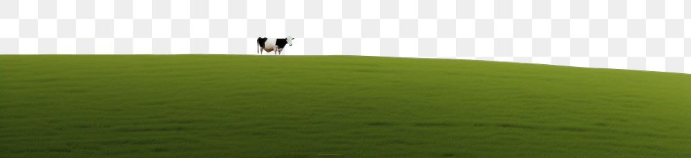 PNG  Cow green hills sky landscape outdoors. AI generated Image by rawpixel.