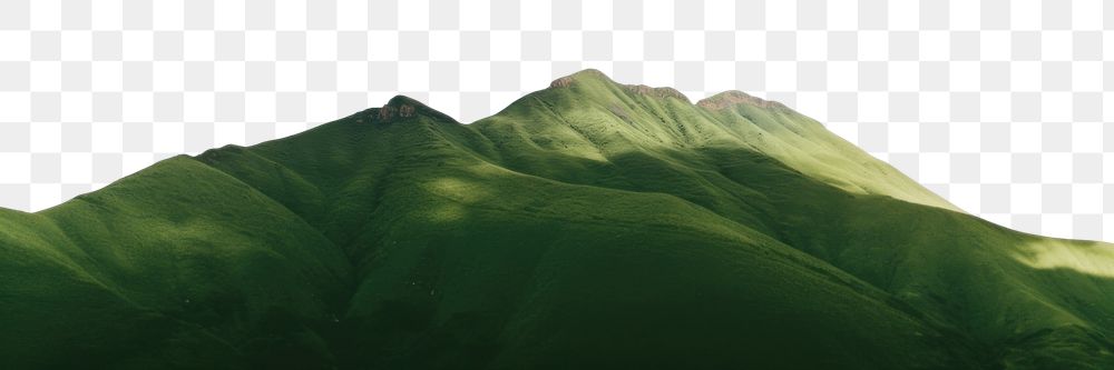 PNG Green mountain landscape sky outdoors. 