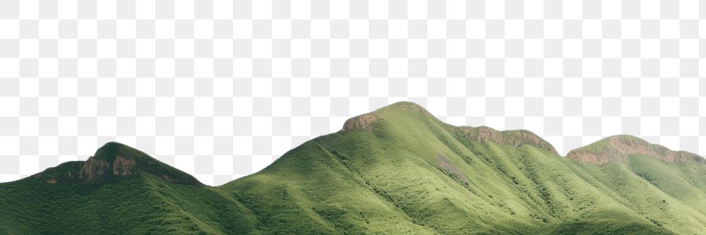 PNG  Green mountain landscape sky outdoors. AI generated Image by rawpixel.
