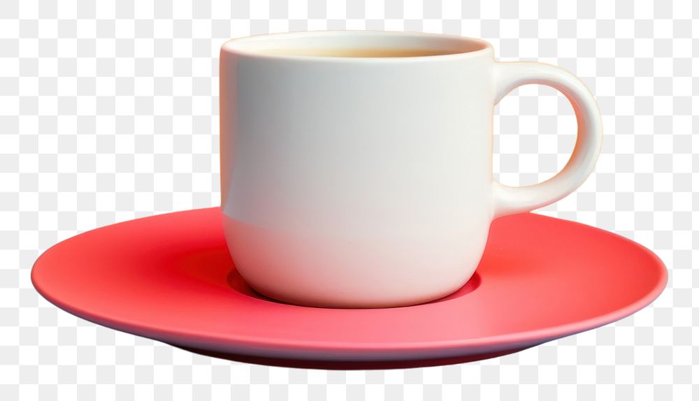 PNG A white coffee cup saucer drink mug.