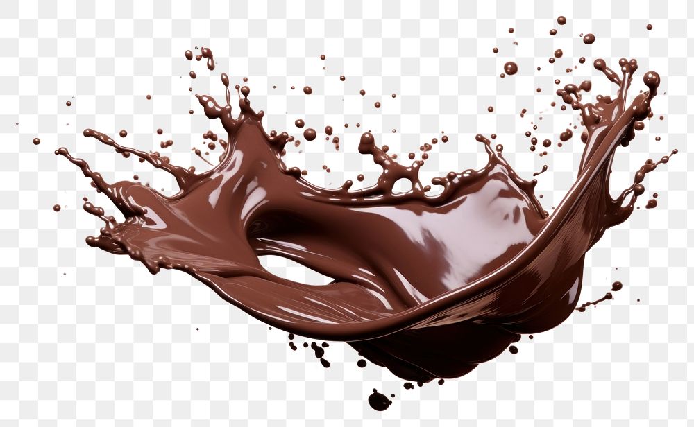 PNG Chocolate milk splash refreshment splattered freshness.