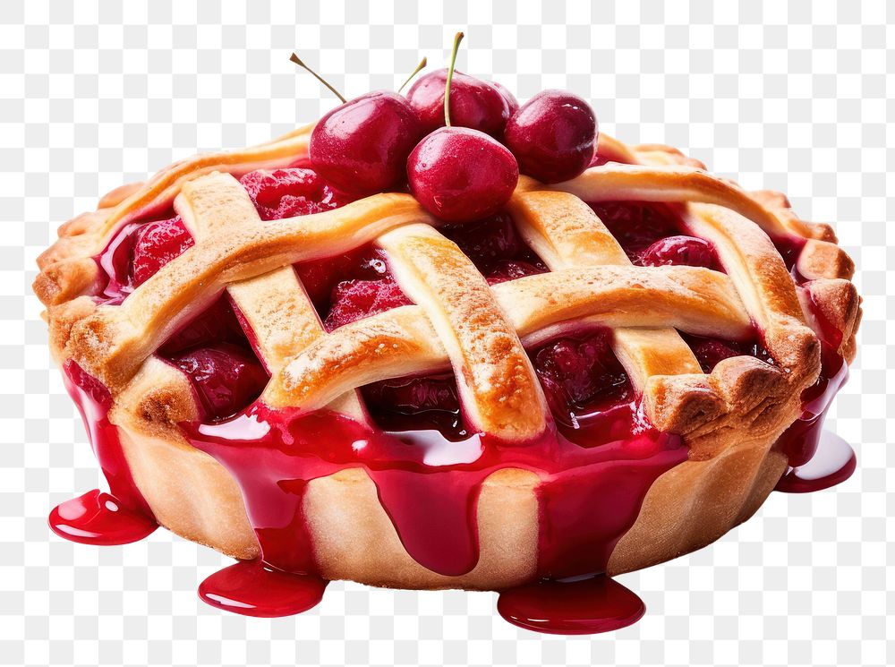 PNG Cherry pie dessert fruit food.