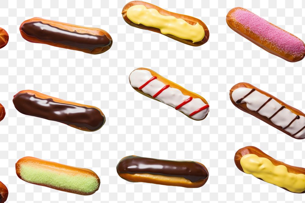 PNG Eclairs food confectionery bratwurst.