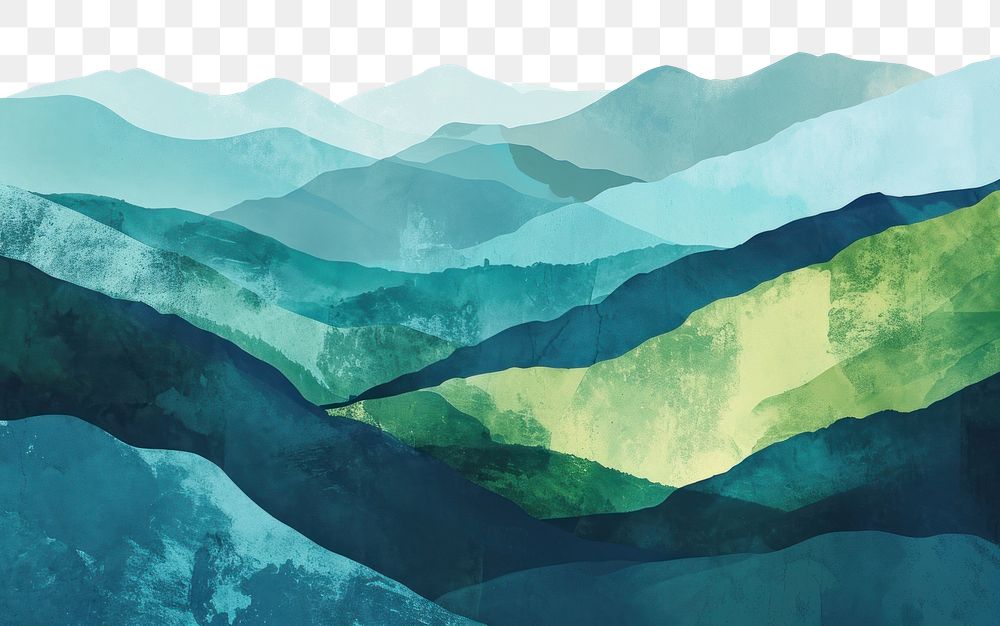 PNG A lush hillside mountain art backgrounds. AI generated Image by rawpixel.