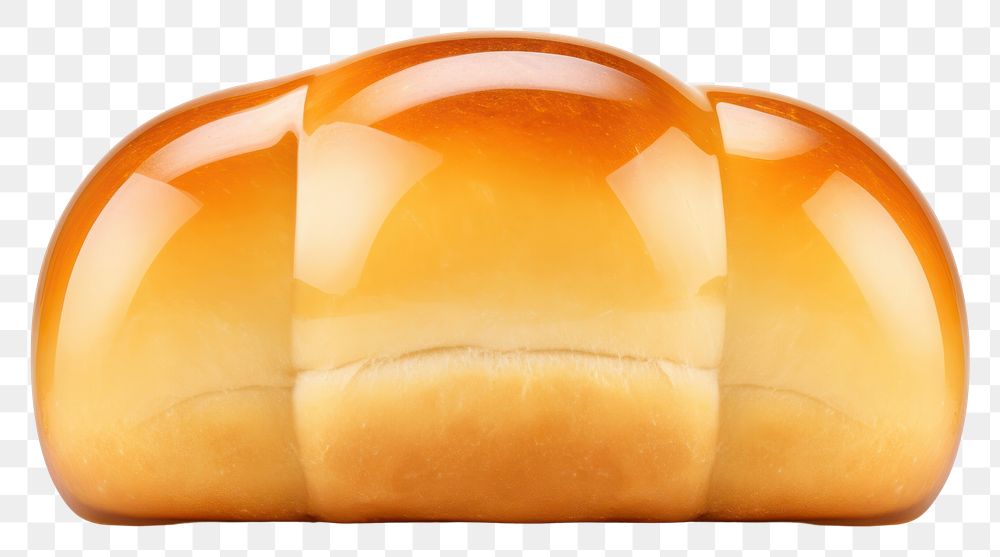 PNG Hand Blown Glass Bread shape bread food white background.