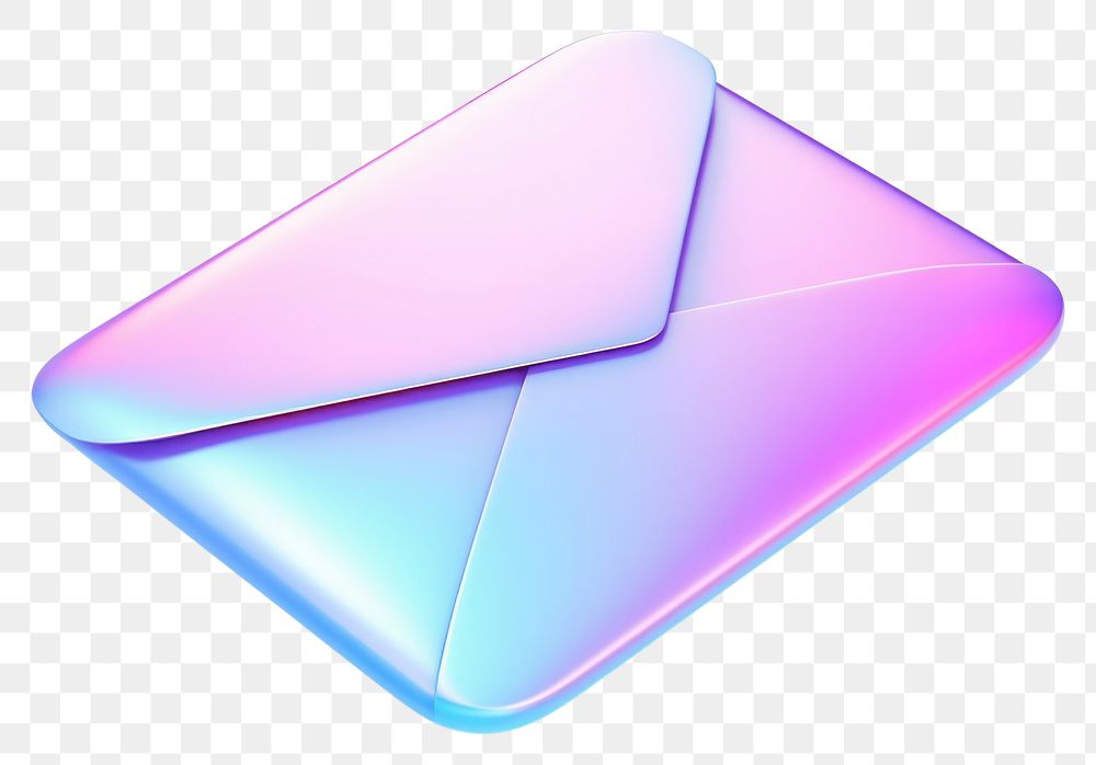 PNG Iridescent mail white background electronics technology.
