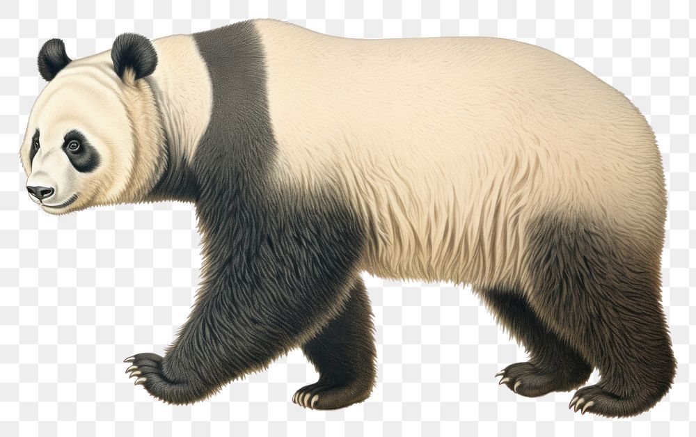 PNG  Panda wildlife animal mammal. AI generated Image by rawpixel.