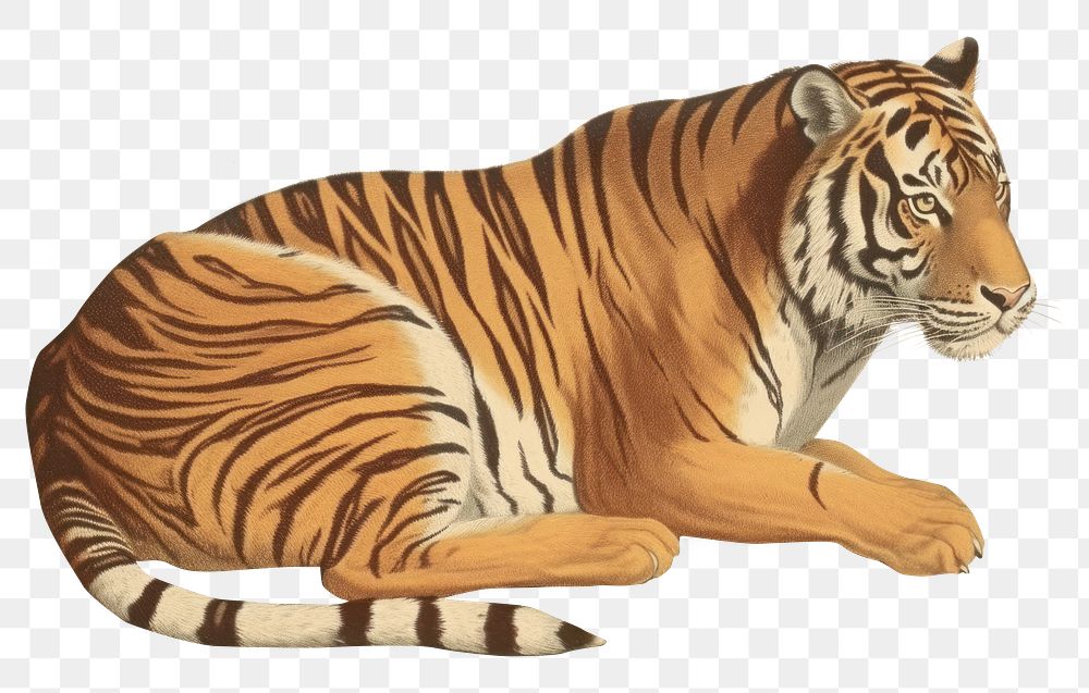 PNG Bengal tiger wildlife animal mammal. AI generated Image by rawpixel.