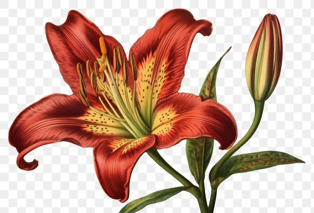 PNG  Lilly flower petal plant lily. AI generated Image by rawpixel.