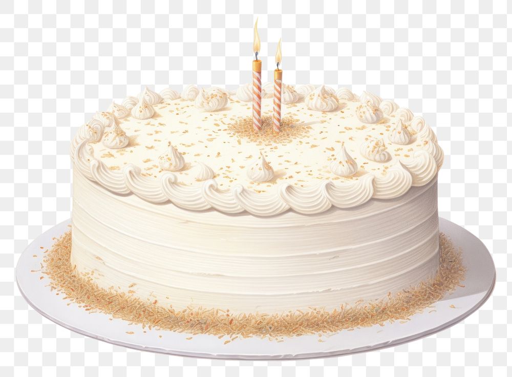 PNG  Birthday cake dessert cream food. AI generated Image by rawpixel.