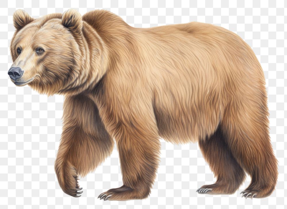 PNG  Brown bear wildlife mammal animal. AI generated Image by rawpixel.