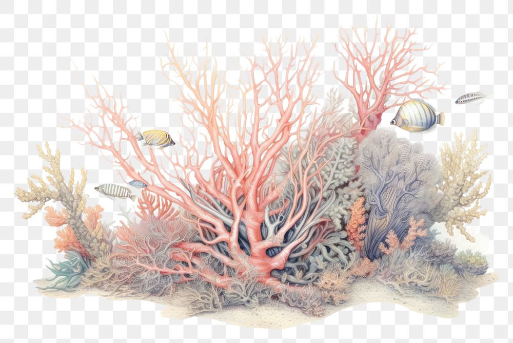 PNG  Coral reef outdoors drawing nature. AI generated Image by rawpixel.