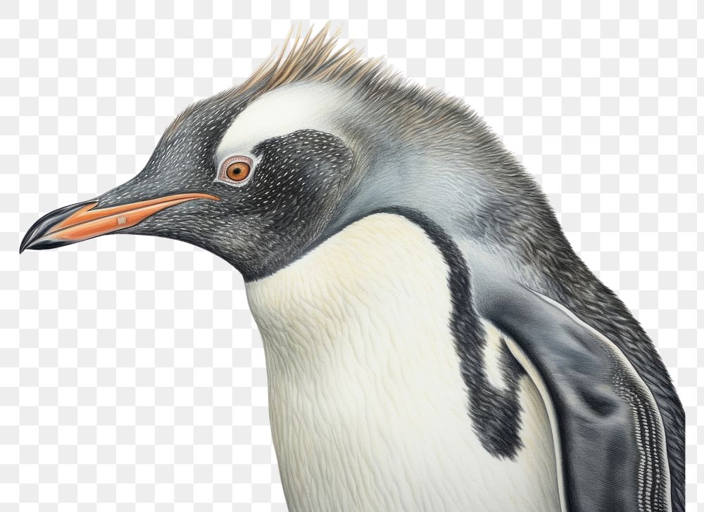 PNG  Portrait of a Penguin penguin animal bird. AI generated Image by rawpixel.