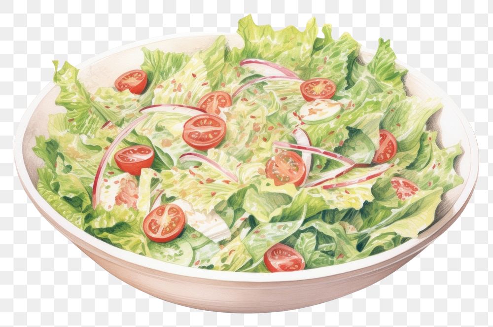 PNG  Salad vegetable lettuce salad. AI generated Image by rawpixel.