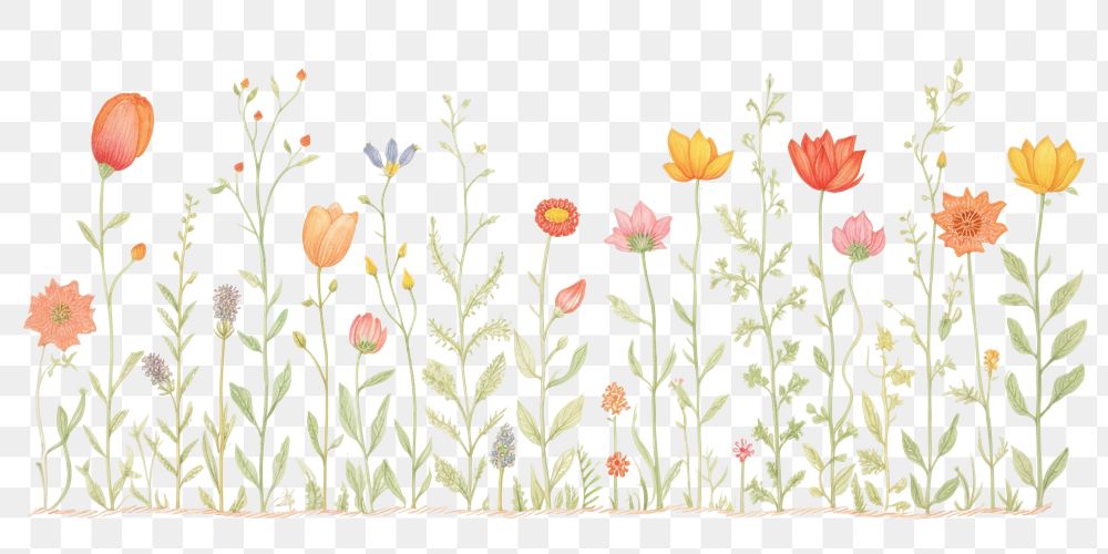 PNG  Flower backgrounds painting pattern. AI generated Image by rawpixel.