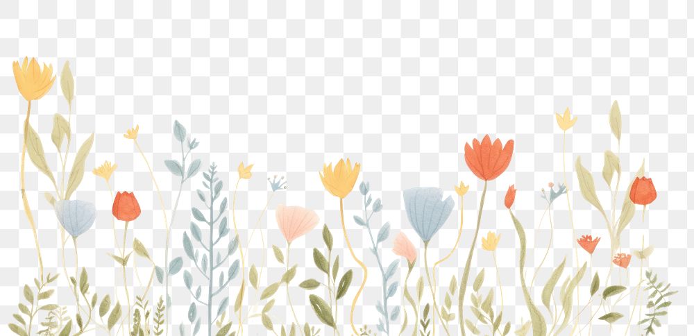 PNG  Flowers pattern plant backgrounds. AI generated Image by rawpixel.