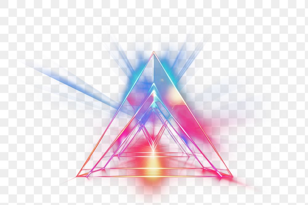 PNG  Geometric triangular light night laser. AI generated Image by rawpixel.