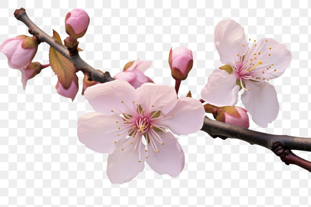 PNG  Blossom of plum tree flower plant white.